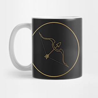 Sagittarius Zodiac Art Gold Mug